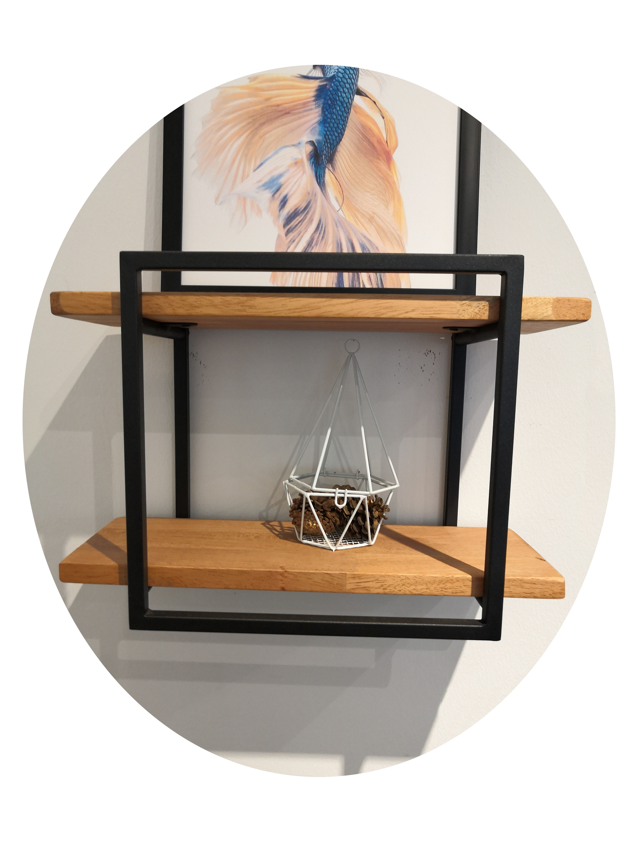 HILL Solid Wood Wall Shelf (Square) – Wood World Asia
